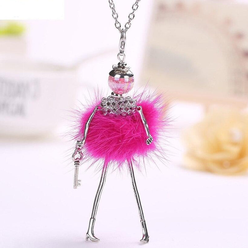 Colar Cute Doll®- Modelo Plumas Prateado